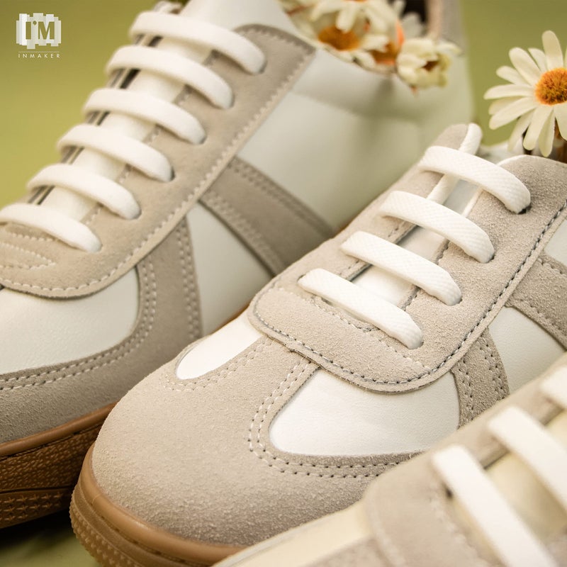 INMAKER No Tie Shoe Laces for Adults and Kids, Elastic Shoelaces for Sneakers, Rubber Silicone Tieless Laces, White - Image 2